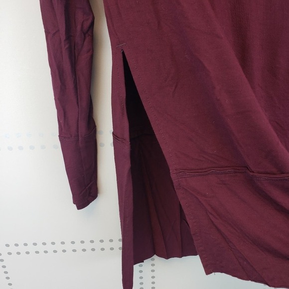 Free People | Boat neck Tee in Wine Color SZ S - Picture 3 of 6